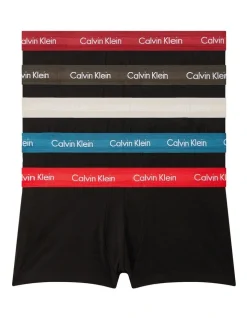 Calvin Klein Cotton Stretch Trunks 5-Pack In Black