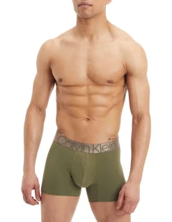 Calvin Klein Icon Cotton Trunk In Khaki