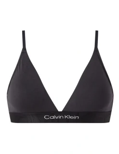 Calvin Klein Embossed Icon Cotton Light Lined Triangle Bralette In Black -Calvin Klein Sales 945687340 4 720x928