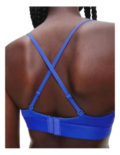 Calvin Klein Embossed Icon Cotton Light Lined Triangle Bra In Blue -Calvin Klein Sales 945687340 945792190 4 720x928