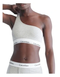 Calvin Klein Modern Cotton Unlined Bralette In Grey Heather