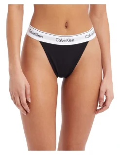 Calvin Klein Modern Cotton String Thong In Black -Calvin Klein Sales 945687520 3 720x928