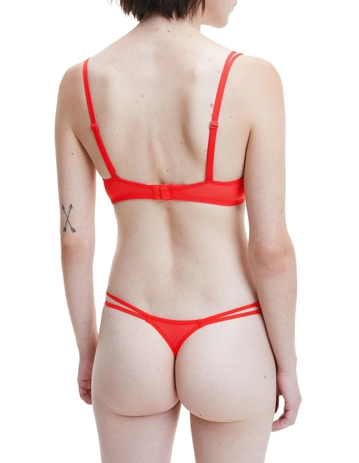 Sheer Marquisette Unlined Triangle Bralette In Orange Calvin Klein Sheer Marquisette Unlined Triangle Bralette In Orange -Calvin Klein Sales