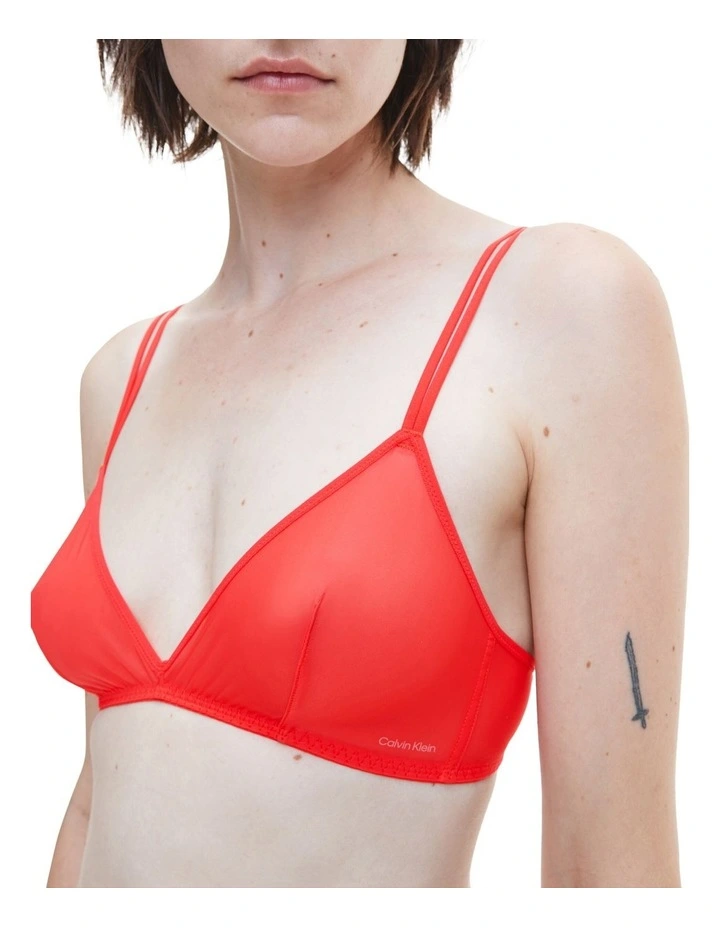 Sheer Marquisette Unlined Triangle Bralette In Orange Calvin Klein Sheer Marquisette Unlined Triangle Bralette In Orange -Calvin Klein Sales