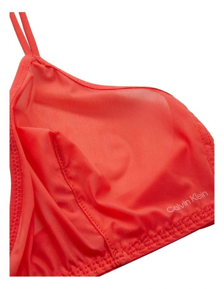 Sheer Marquisette Unlined Triangle Bralette In Orange Calvin Klein Sheer Marquisette Unlined Triangle Bralette In Orange -Calvin Klein Sales