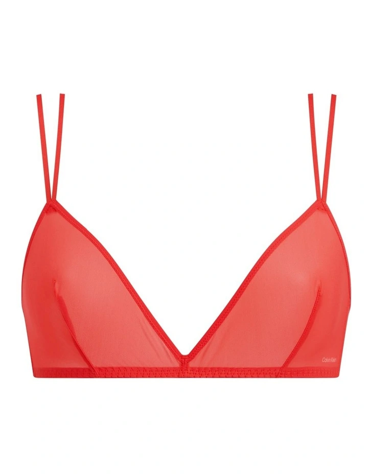 Sheer Marquisette Unlined Triangle Bralette In Orange Calvin Klein Sheer Marquisette Unlined Triangle Bralette In Orange -Calvin Klein Sales