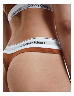 Calvin Klein Modern Cotton Naturals Thong Brief In Brown -Calvin Klein Sales 945687700 3 720x928
