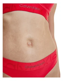 Calvin Klein Embossed Icon Cotton Holiday Bikini Brief In Red -Calvin Klein Sales 945687790 3 720x928