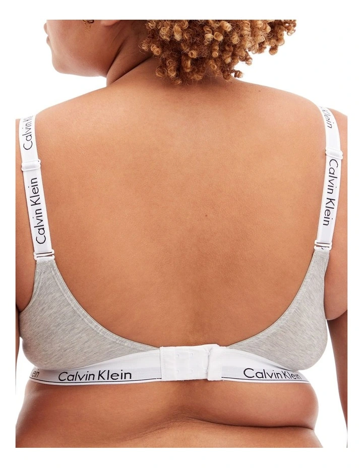 Modern Cotton Lightly Lined Bralette (Full Cup) In Grey Calvin Klein Modern Cotton Lightly Lined Bralette (Full Cup) In Grey -Calvin Klein Sales
