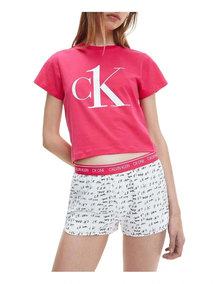 Ck One Pyjama Short Set In Pink Calvin Klein Ck One Pyjama Short Set In Pink -Calvin Klein Sales