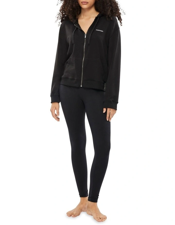 Modern Cotton Lounge Full Zip Hoodie in Black Calvin Klein Modern Cotton Lounge Full Zip Hoodie In Black -Calvin Klein Sales