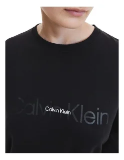 Calvin Klein Embossed Icon Lounge Long Sleeve Sweatshirt In Black -Calvin Klein Sales 945688600 945801730 4 720x928
