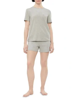 Calvin Klein Modern Cotton Lounge Short Sleeve Crew Neck Tee In Grey