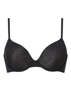 Calvin Klein Sheer Marquisette Lightly Lined Demi Bra In Black -Calvin Klein Sales 945739540 946030780 4 720x928