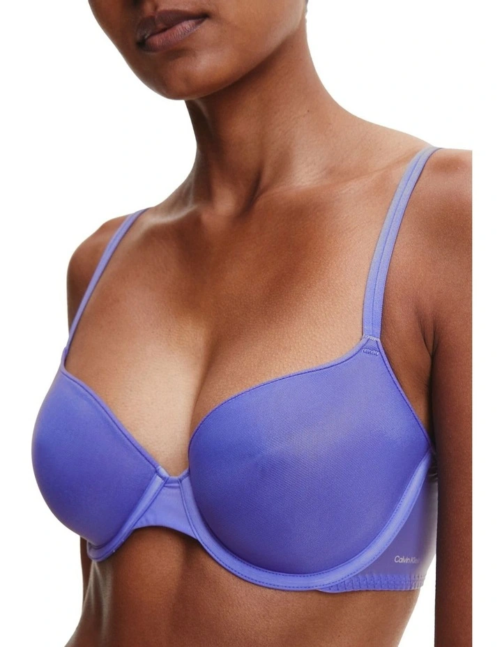 Sheer Marquisette Lightly Lined Demi Bra in Blue Calvin Klein Sheer Marquisette Lightly Lined Demi Bra In Blue -Calvin Klein Sales