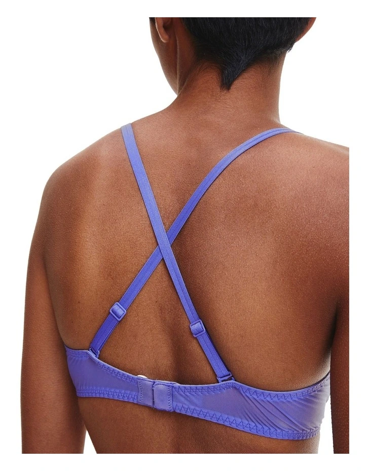 Sheer Marquisette Lightly Lined Demi Bra in Blue Calvin Klein Sheer Marquisette Lightly Lined Demi Bra In Blue -Calvin Klein Sales
