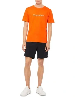 Calvin Klein Logo Gym T-Shirt In Orange