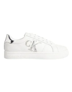 Calvin Klein Classic Leather Cupsole Sneaker In White
