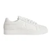 Calvin Klein Leather Cupsole Sneaker In Triple White
