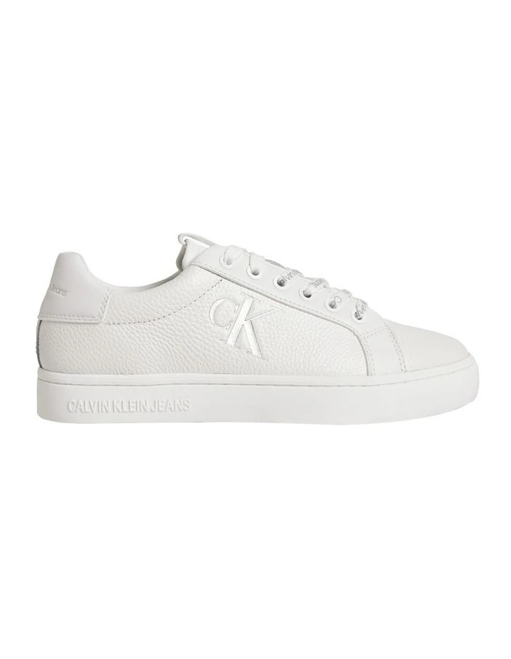 Leather Cupsole Sneaker in Triple White Calvin Klein Leather Cupsole Sneaker In Triple White -Calvin Klein Sales