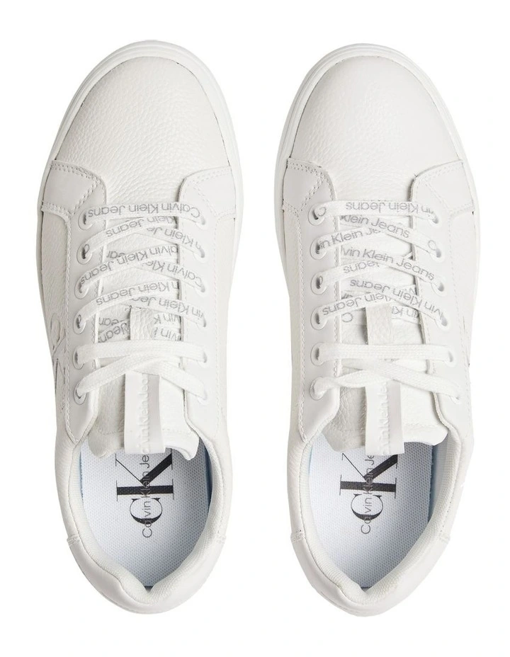 Leather Cupsole Sneaker in Triple White Calvin Klein Leather Cupsole Sneaker In Triple White -Calvin Klein Sales