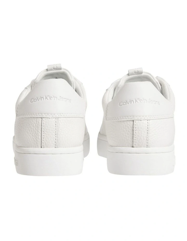 Leather Cupsole Sneaker in Triple White Calvin Klein Leather Cupsole Sneaker In Triple White -Calvin Klein Sales