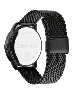 Calvin Klein Modern Skeleton Ionic Men's Qtz Multifunction Watch 25200214 In Plated Black Steel -Calvin Klein Sales 961833250 3 720x928