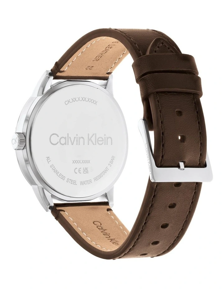 Modern Skeleton Men's Qtz Multifunction Watch 25200216 in Brown Leather Calvin Klein Modern Skeleton Men's Qtz Multifunction Watch 25200216 In Brown Leather -Calvin Klein Sales