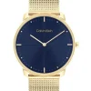 Calvin Klein Iconic Ionic Unisex Qtz Watch 25200153 In Gold Plated Steel