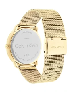 Calvin Klein Iconic Ionic Unisex Qtz Watch 25200153 In Gold Plated Steel -Calvin Klein Sales 961833610 3 720x928