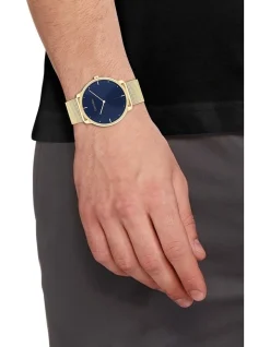 Calvin Klein Iconic Ionic Unisex Qtz Watch 25200153 In Gold Plated Steel -Calvin Klein Sales 961833610 4 720x928