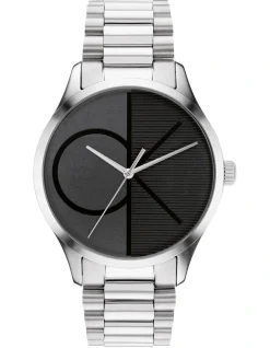 Calvin Klein Iconic Unisex Qtz Watch 25200163 In Stainless Steel