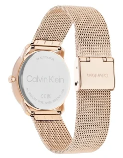 Calvin Klein Iconic IP Carnation Unisex Qtz Watch 25200158 In Gold Steel -Calvin Klein Sales 961834150 3 720x928