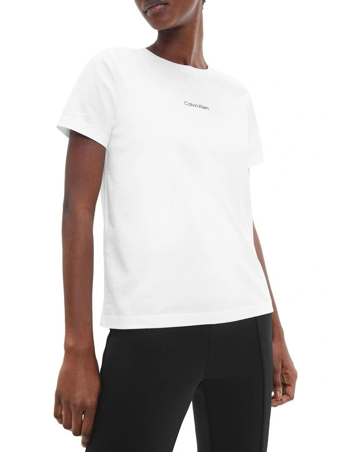 Micro Logo Regular T-Shirt in White Calvin Klein Micro Logo Regular T-Shirt In White -Calvin Klein Sales