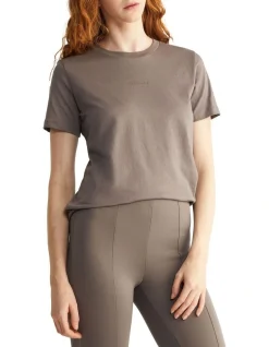 Calvin Klein Micro Logo Regular T-Shirt In Brown