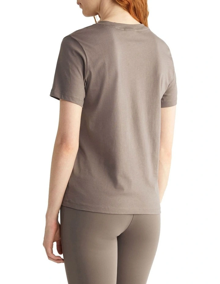 Micro Logo Regular T-Shirt in Brown Calvin Klein Micro Logo Regular T-Shirt In Brown -Calvin Klein Sales