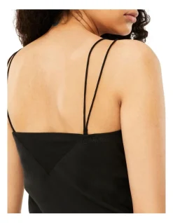 Calvin Klein Recycled Polyester Cami Top In Black -Calvin Klein Sales 962898580 3 720x928