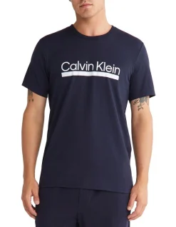 Calvin Klein Chill Sleep Tee In Navy