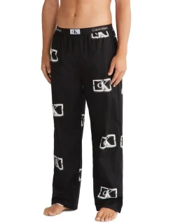 Calvin Klein 1996 Woven Cotton Sleep Pant In Black