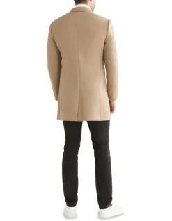 Calvin Klein Slim Twill Knit Coat In Brown -Calvin Klein Sales 967825900 3 720x928