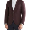 Calvin Klein X Slim Twill Knit Blazer In Red