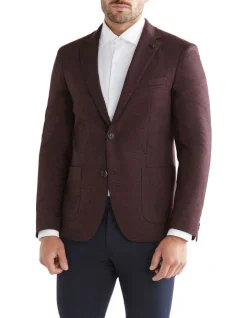 Calvin Klein X Slim Twill Knit Blazer In Red