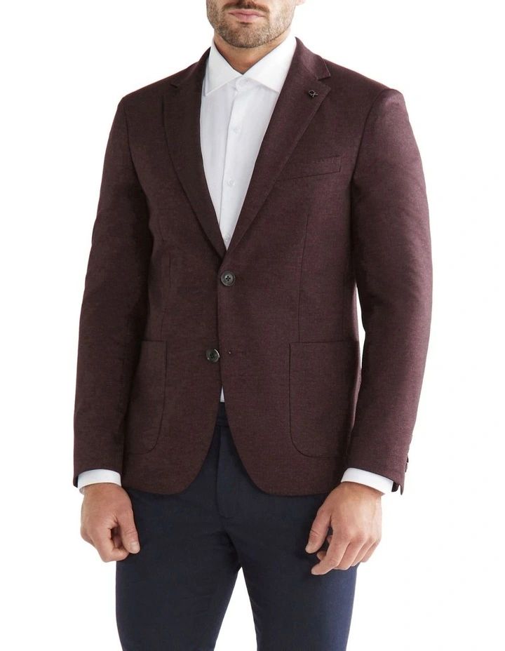X Slim Twill Knit Blazer in Red Calvin Klein X Slim Twill Knit Blazer In Red -Calvin Klein Sales