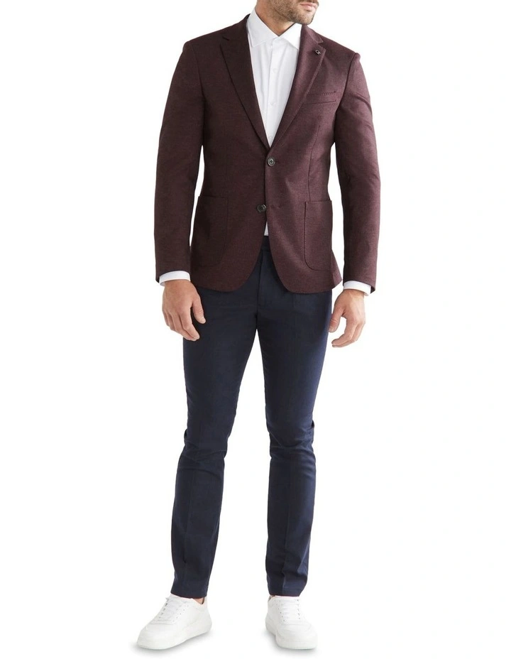 X Slim Twill Knit Blazer in Red Calvin Klein X Slim Twill Knit Blazer In Red -Calvin Klein Sales