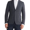 Calvin Klein X Slim Gingham Blazer In Blue