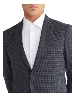 Calvin Klein X Slim Gingham Blazer In Blue -Calvin Klein Sales 967826170 4 720x928