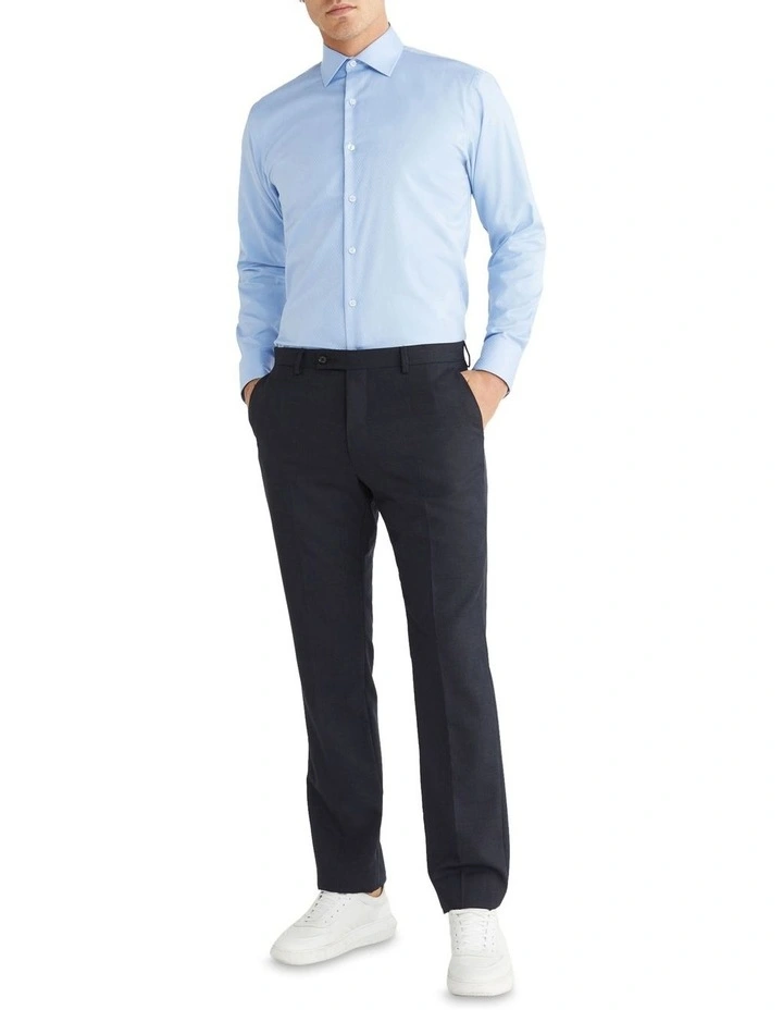 Slim Long Sleeve 1 Colour Dobby Shirt in Blue Calvin Klein Slim Long Sleeve 1 Colour Dobby Shirt In Blue -Calvin Klein Sales