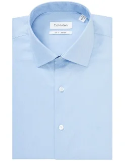 Calvin Klein Slim Long Sleeve 1 Colour Dobby Shirt In Blue 4 Calvin Klein Slim Long Sleeve 1 Colour Dobby Shirt In Blue -Calvin Klein Sales 967826890 5 720x928