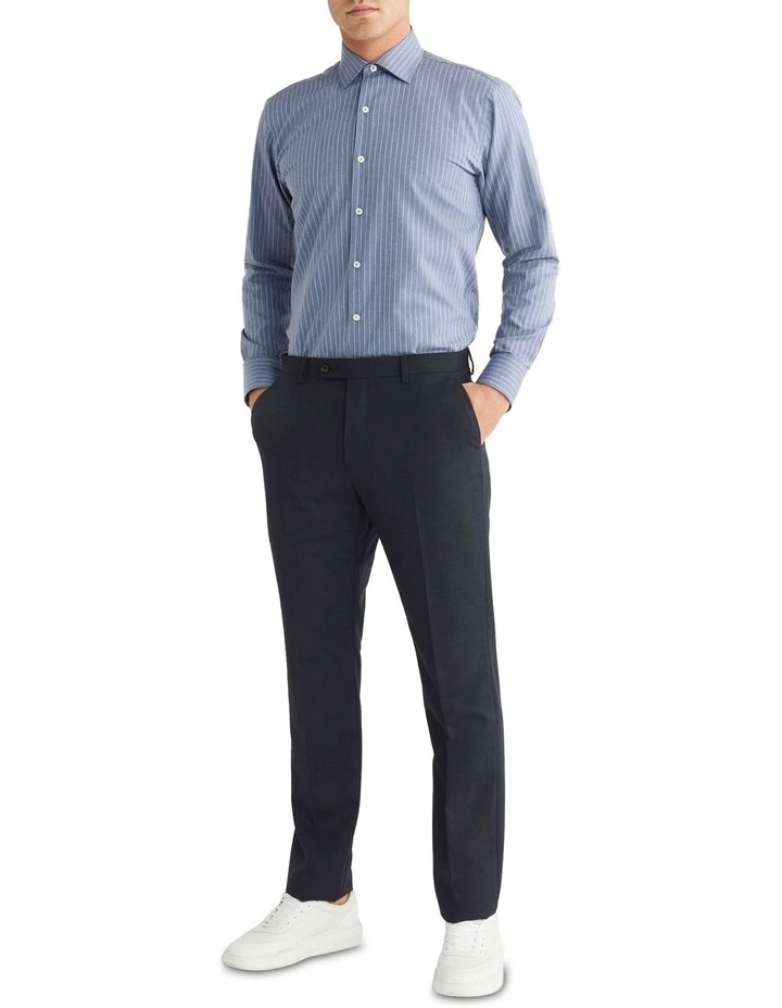 Slim Long Sleeve Stripe Shirt in Blue Calvin Klein Slim Long Sleeve Stripe Shirt In Blue -Calvin Klein Sales