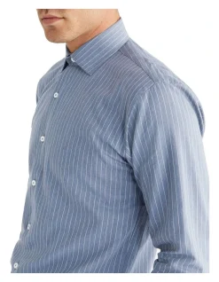 Calvin Klein Slim Long Sleeve Stripe Shirt In Blue 3 Calvin Klein Slim Long Sleeve Stripe Shirt In Blue -Calvin Klein Sales 967827160 4 720x928